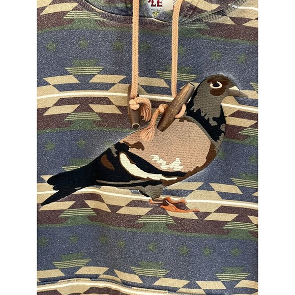 Vintage Staple Rugged Outdoor Hoodie Mens Large Renown Pigeon Brand Tribal NYC - Picture 4 of 12